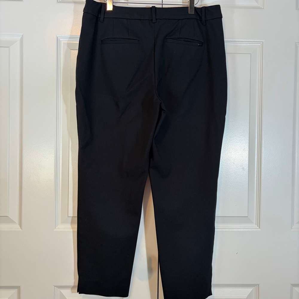 WHBM Black Slim Flat Front Ankle Pants Womens 12 - Picture 4 of 10